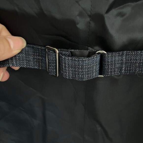 REISS Men's Monroe Modern Fit Check Vest Button Front Navy Blue 36 - Picture 8 of 10